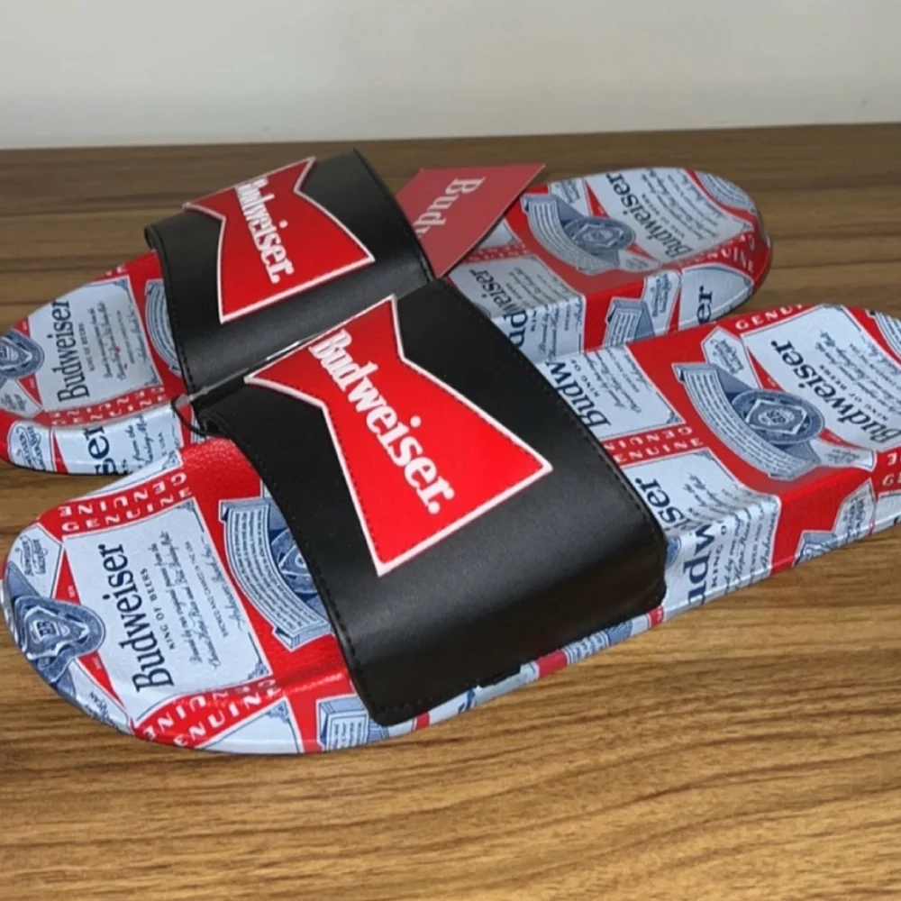 NWT Men's Budweiser Ground Up Slides